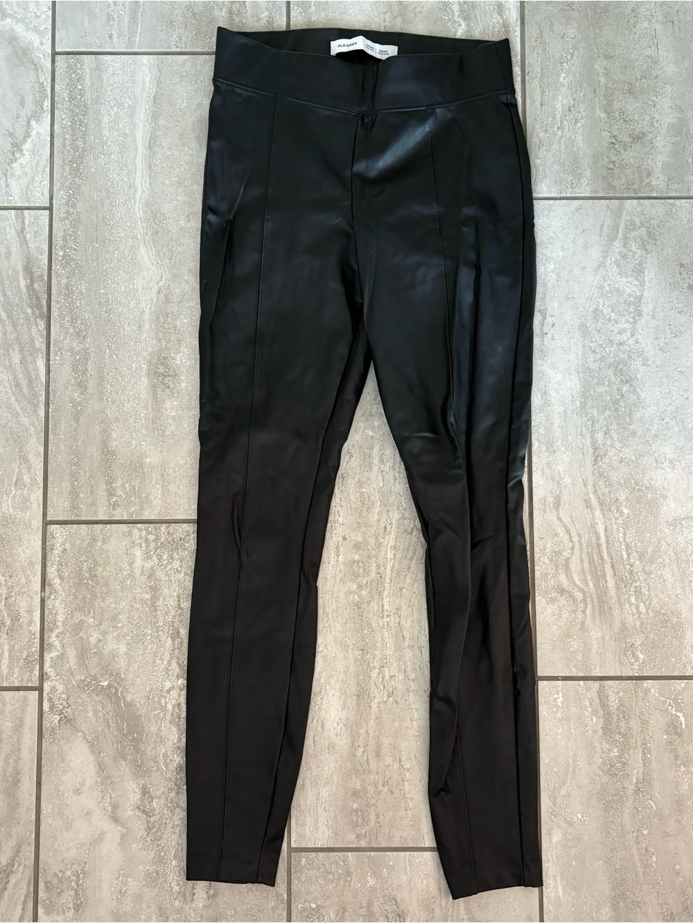 Old Navy Stevie High-Rise Black Faux Leather Pants